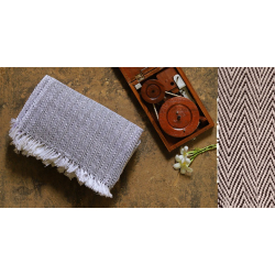 Swavalamban ◉ Handwoven ◉ Cotton Bed Throw ◉  8 { Grey }